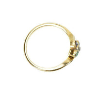 Edwardian 15ct Yellow Gold Emerald and Diamond Ring