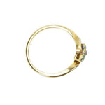 Edwardian 15ct Yellow Gold Emerald and Diamond Ring
