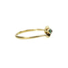 Edwardian 15ct Yellow Gold Emerald and Diamond Ring