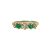 Antique Diamond and Emerald Gold Ring