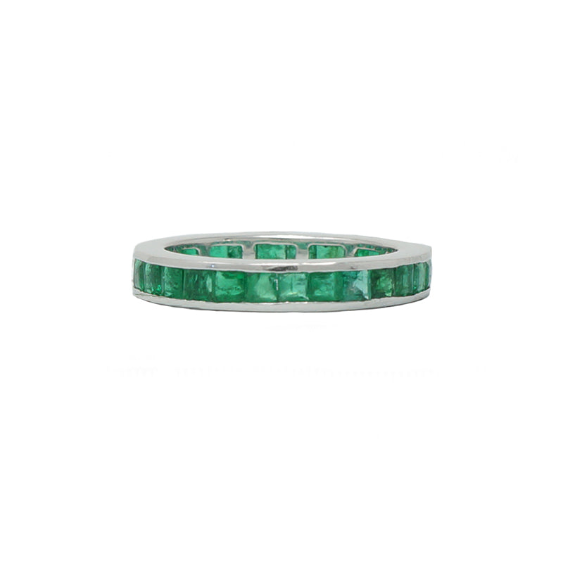emerald plainum eternity band