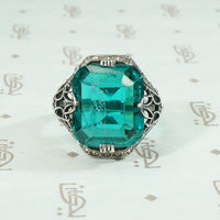Edwardian Paste Emerald Ring