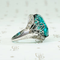 Edwardian Paste Emerald Ring