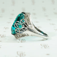 Edwardian Paste Emerald Ring