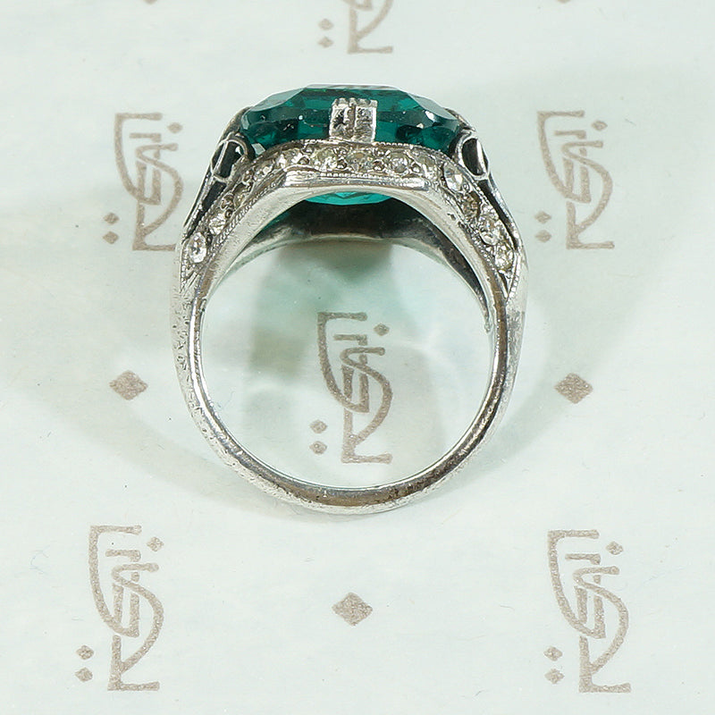 Edwardian Paste Emerald Ring