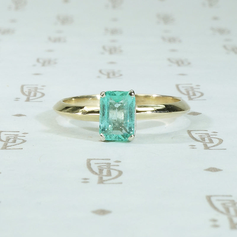 Emerald Cut Emerald Solitaire