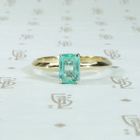 Emerald Cut Emerald Solitaire