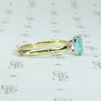 Emerald Cut Emerald Solitaire
