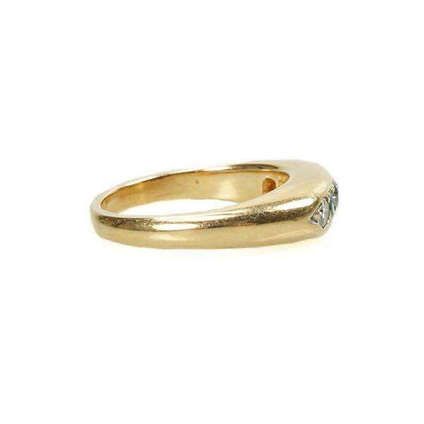 Late 1800s Diamond and Emerald Band
