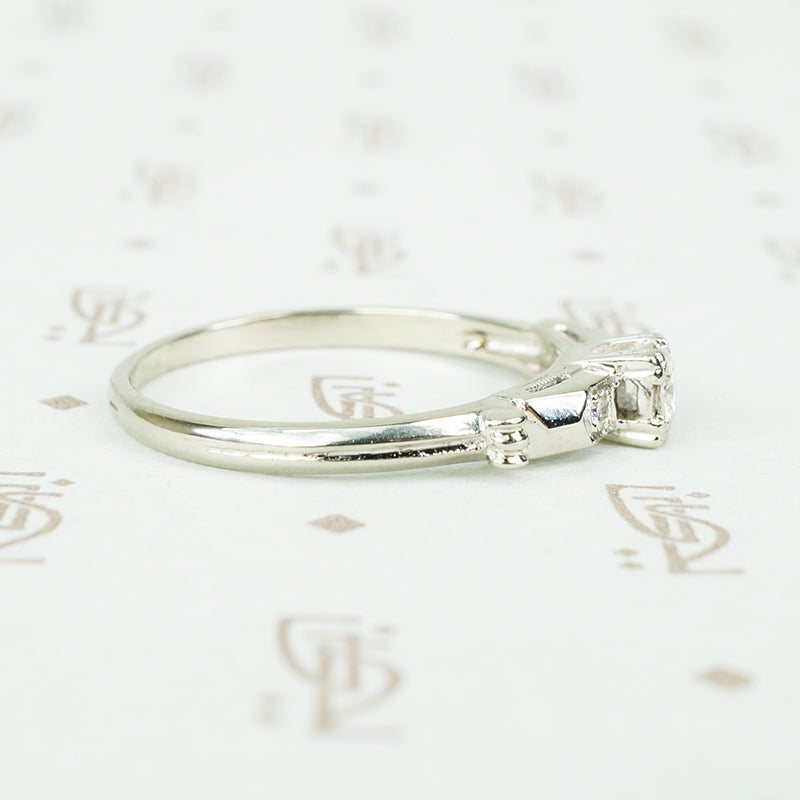 Wonderfully Unique White Gold Diamond Engagement Ring