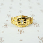 18k chester england omc star set diamond band