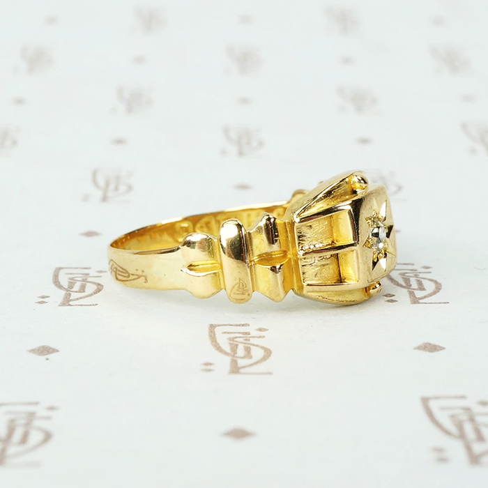 English Star Set Diamond Band