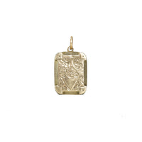 Antique Gold Hand Engraved Book Shaped Locket - Gem Set Love