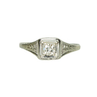 1920's White Gold and Diamond Ring