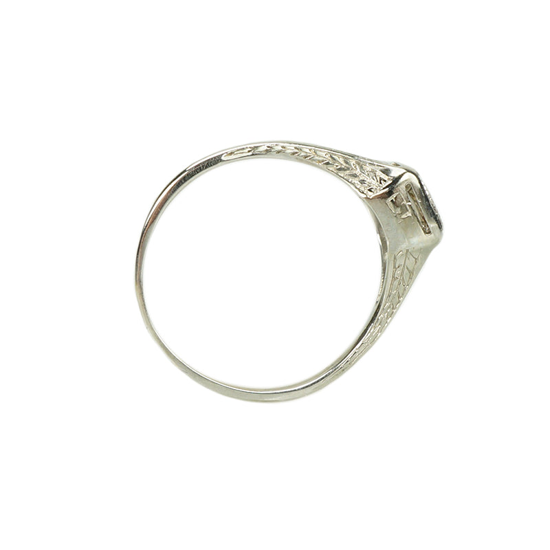 1920's White Gold and Diamond Ring