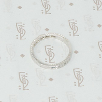 1920's white gold engraved diamond band side