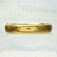 Vintage Engraved Gold Filled Bangle