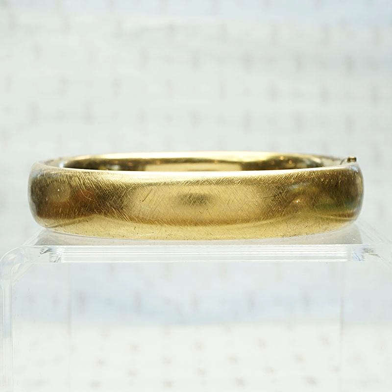 Vintage Engraved Gold Filled Bangle, back view.