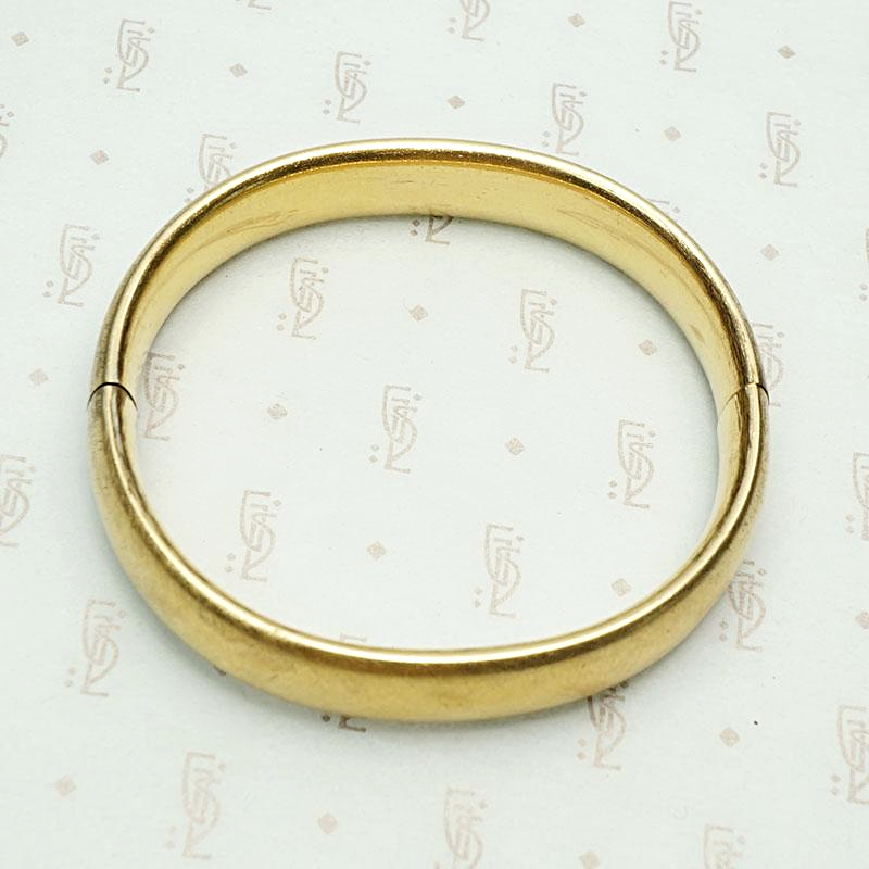 Vintage Engraved Gold Filled Bangle, top view.