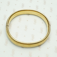 Vintage Engraved Gold Filled Bangle, top view.