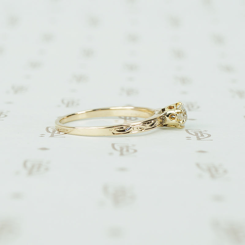 Old European Cut Diamond Solitaire c1910