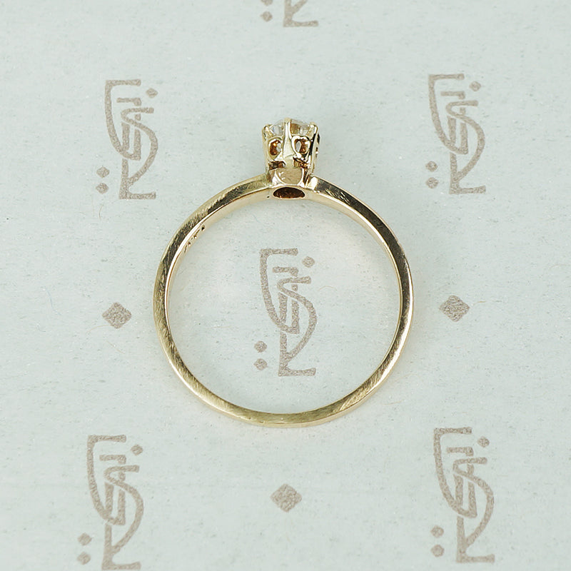 Old European Cut Diamond Solitaire c1910