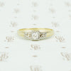 14k yellow gold anf platinum omc and rose cut diamond engagement ring circa 1920