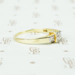 Delightful Engraved Gold and Platinum OMC Diamond Ring