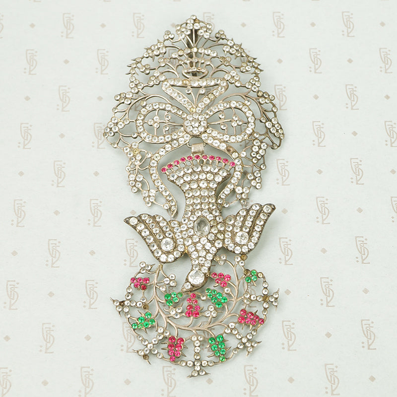 French Hallmarked Silver Large St. Esprit Pendant