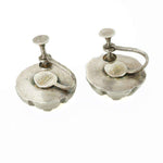 Signed Spratling Silver earrings in the shape of flower pods c 1940's