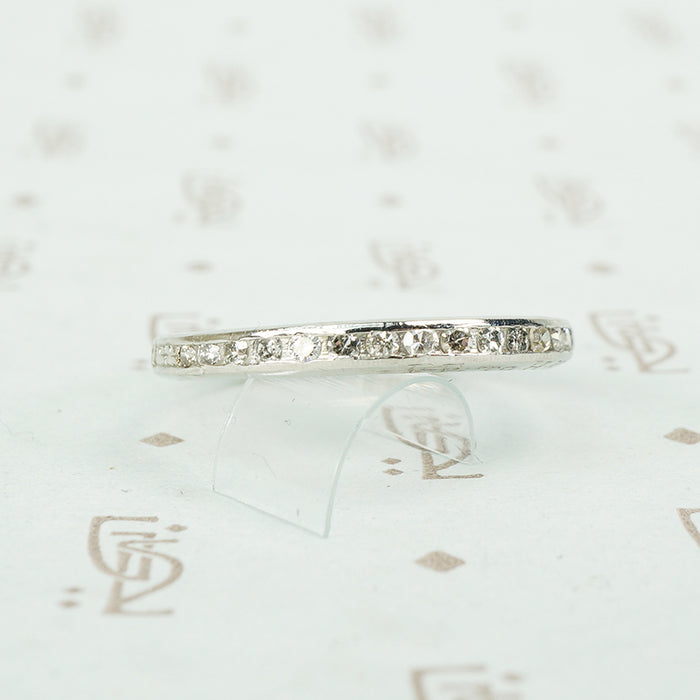 platinum eternity diamond band dated 8-22-36