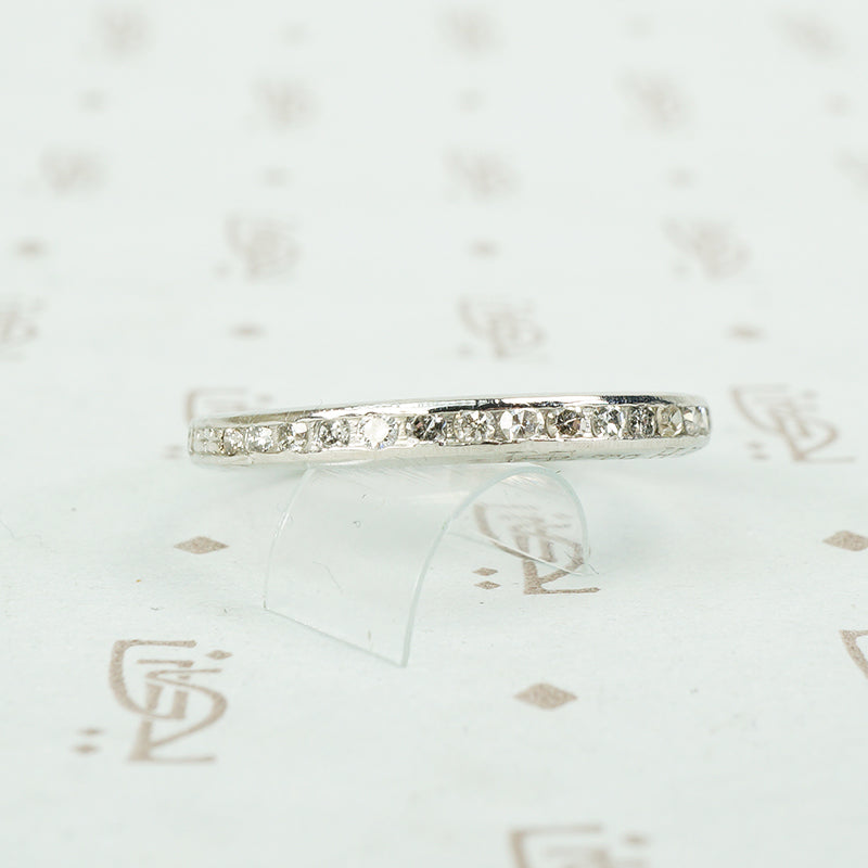 platinum eternity diamond band dated 8-22-36