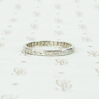 Vintage 1930's Platinum and Diamond Eternity Band