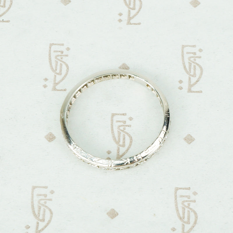 Vintage 1930's Platinum and Diamond Eternity Band