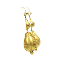 Delightful 15k Gold Etruscan Revival Earrings circa 1870