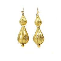 Delightful 15k Gold Etruscan Revival Earrings circa 1870