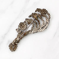 Early Victorian Cut Steel Lily of the Valley Pin