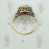 Emerald Cut Garnet in Art Deco Gold Ring