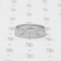Sleek Flat Wedding Band, platinum band