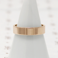 Sleek Flat Wedding Band, rose gold