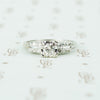 perfect 1940's white gold double sides diamond engagement ring