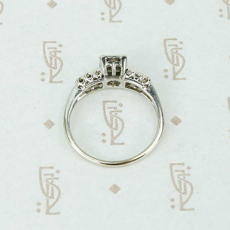 The Perfect 1940's White Gold Engagement Ring
