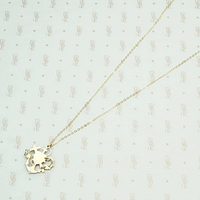 Faith Hope & Charity Victorian Gold Filled Necklace. Back view.