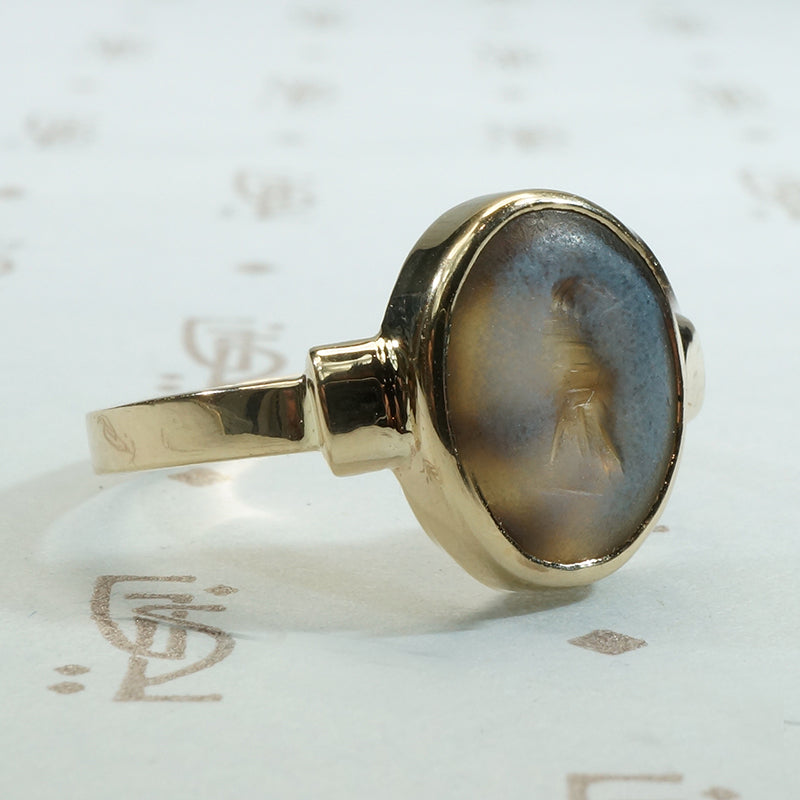 An Ancient Intaglio Ring The Falcon