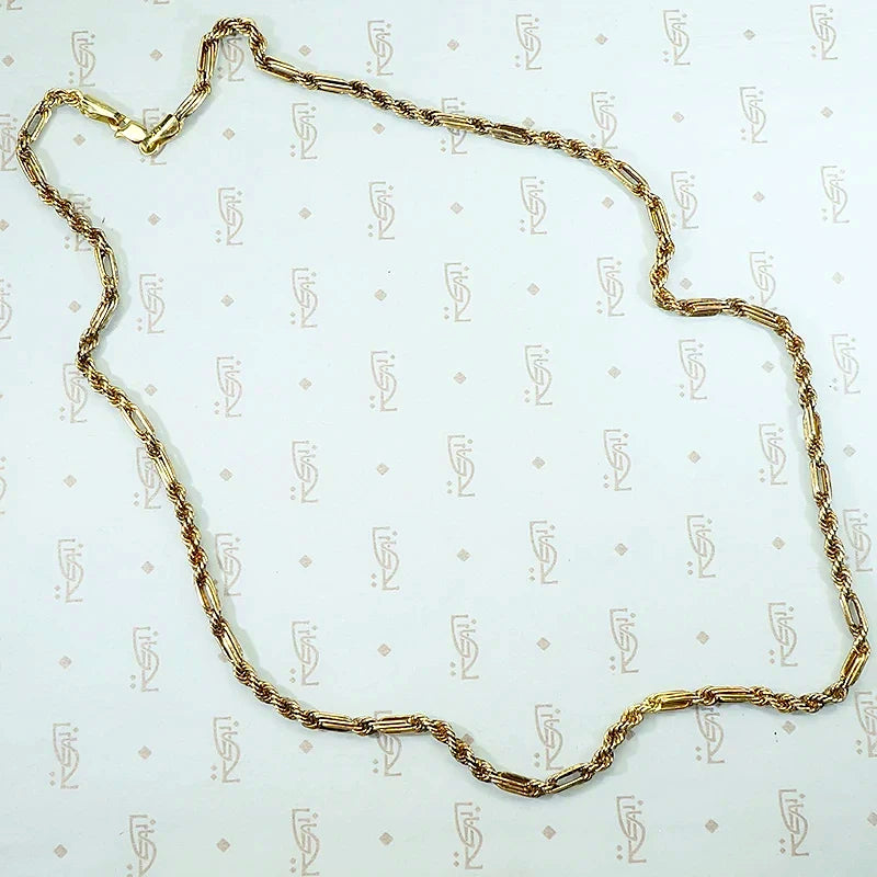14k fancy twisted rope chain