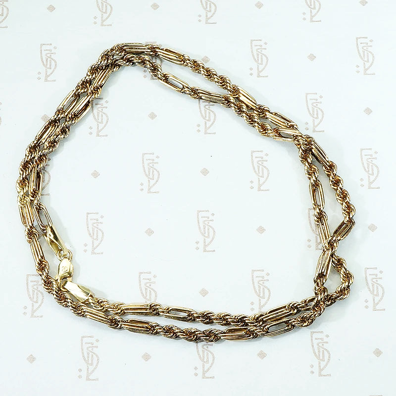 Vintage Fancy 14k Gold Rope Chain