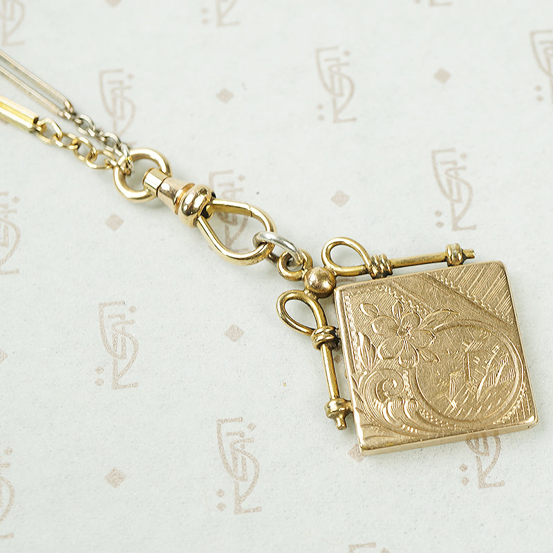 Fancy Long Chain with Swivel Hook and Locket