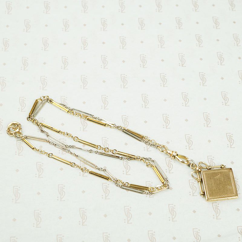Fancy Long Chain with Swivel Hook and Locket
