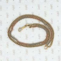 platinum gold rose gold flattened curb chain