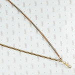 flattened vintage curb chain 14k platinum with watch swivel